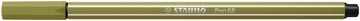 STABILO Pen 68 viltstift, mud green (moddergroen)