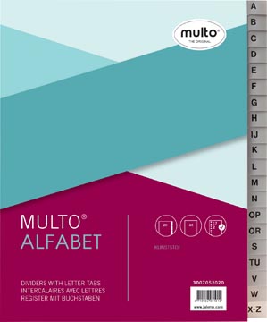 Tabblad grijze pp  a-z  a5 multo