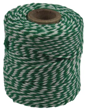Bol 50 gr katoenkoord groen/wit