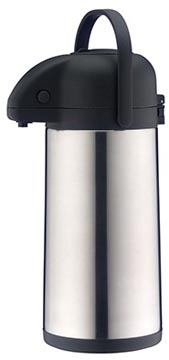 Isoleerkan met pomp top thermos 2,5 liter inox alfi