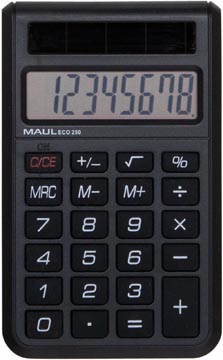 MAUL calculatrice de poche ECO 250, noir