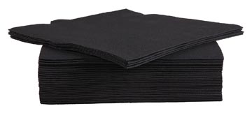 Cosy &amp; Trendy servet, 38 x 38 cm, zwart, 40 stuks