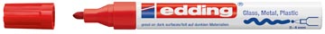 Glanslakmarker e-750 cr rood edding