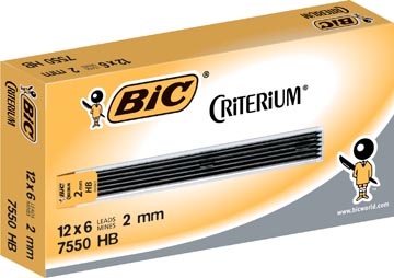 Etui 6 tekenminnen criterium 2mm hb bic
