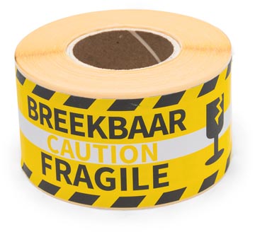 Rillprint étiquettes Fragile, ft 46 x 125 mm, rouleau de 250 pièces
