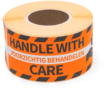 Rillprint étiquettes Handle with care, ft 46 x 125 mm, rouleau de 250 pièces