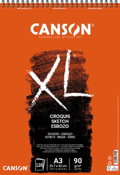 Canson schetsboek XL, 90 g/m², ft A3, 120 vel