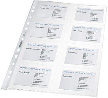 P.10 showtassen glashelder voor visitekaartjes pp leitz