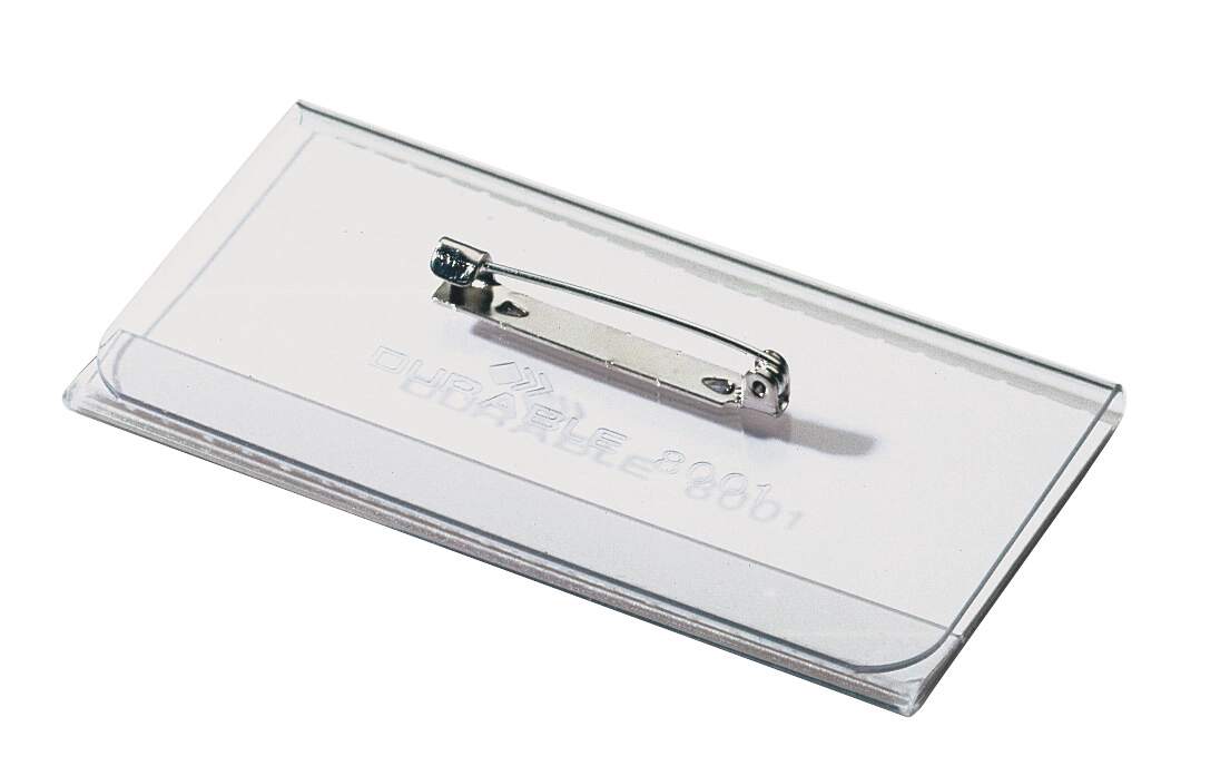 Badge met speld + insteektong 40 x 75 mm durable