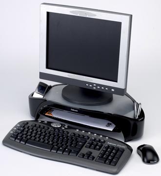 Monitorstandaard plus zwart smart suites fellowes