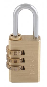 Pavo hangslot 28 mm, met cijferslot