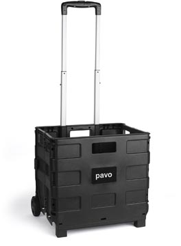 Opvouwbaar verrijdbaar krat 380x360x330 mm zwart