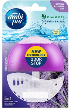 Flush starter toiletblokje 5 in 1 lavender &amp; rosemary ambi pur