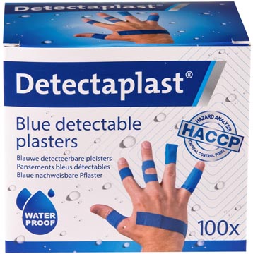B.100 universal pansement assorti bleu detectaplast