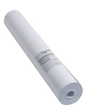 Rol tekenpapier 80g 50 cm x 50 m wit apli