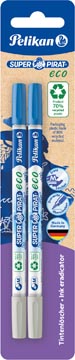 Pelikan Super Pirat Eco effaceur, blister de 2 pièces