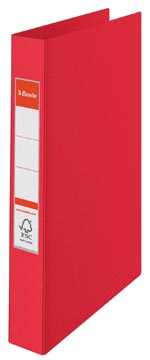 Ringmap vivida pp 2 ringen 25 mm rug 42 mm a4 rood esselte