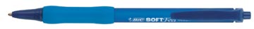 Balpen soft feel clic grip blauw bic