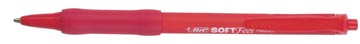 Balpen soft feel clic grip rood bic