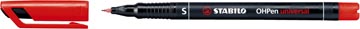 STABILO OHPen universal, OHP-marqueur, permanent, extra fine 0,4 mm, rouge