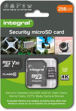 Integral Security microSDXC geheugenkaart, Class 10 V30 , 256 GB