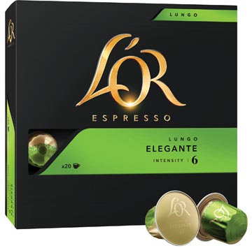 P.20 capsules de cafe l'or intensity 6 lungo elegante douwe egberts