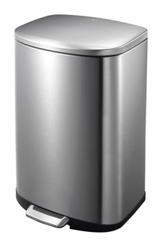 Eko poubelle à pédale Della 50 l, argent