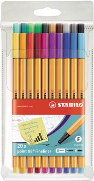 B.20 fineliner point 88 assorti stabilo