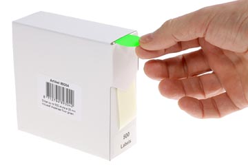 Rillprint étiquettes rondes, diamètre 25 mm, rouleau de 500 pièces, vert fluo