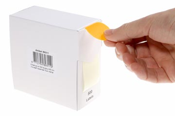 Rillprint étiquettes rondes, diamètre 35 mm, rouleau de 500 pièces, orange fluo