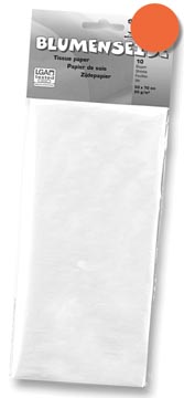 P.26 feuilles papier de soie 50 x 70 cm orange folia