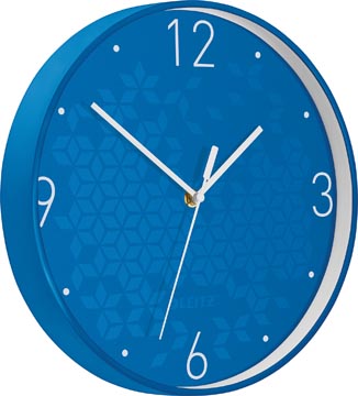 Leitz WOW horloge murale, diamètre 30 cm, bleu