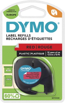 Tape dymo letratag plastique rouge