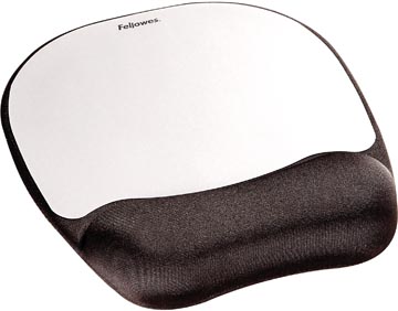 Muismat met polssteun memory foam zwart/zilver fellowes