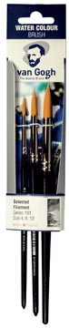 Van Gogh set de pinceau aquarelle 191 moyen, set de 3 pinceaux