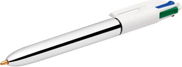 Stylo bille 4 coul colours shine silver bic
