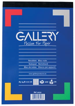 Schrijfblok geruit 100 vel 70gr a5 gallery