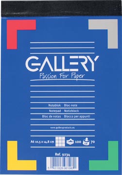 Notitieblok geruit 100 vel 70gr a6 gallery