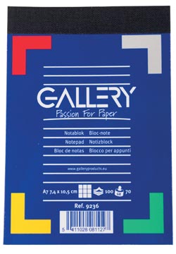Notitieblok geruit 100 vel 70gr a7 gallery