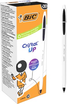 Balpen cristal up zwart bic