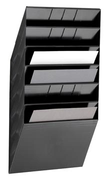 Folderhouder flexiboxx 6-delig horizontaal a4 zwart durable