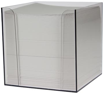 Memokubus plastic incl 700 vel 10 x 10 x 10 cm wit folia
