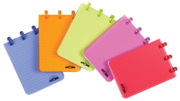 Notaboekje trendy pp geruit q5 60 vel a7 assorti atoma
