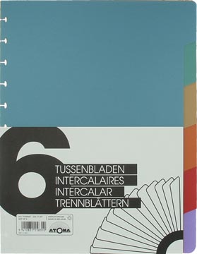 Tabblad pp 6 gekleurde tabs a4 atoma