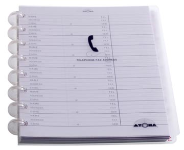 Telefoonregister pp 54 vel a5 transparant atoma