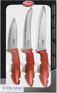 3-delig keukenmessenset clauss rood westcott