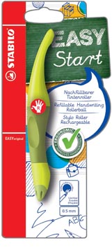 Roller easy original groen/limoengroen voor rechtshandigen uitwisbaar blauw stabilo