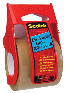 Verpakkingstape met afroller 50 mm x 20 m  bruin scotch