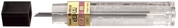 Pentel mines, 0,2 mm, B, étui de 12 piècess