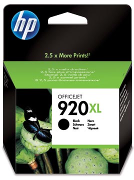 Hp nr.920 xl zwart - cd975a - hp officejet 920/6000/6500